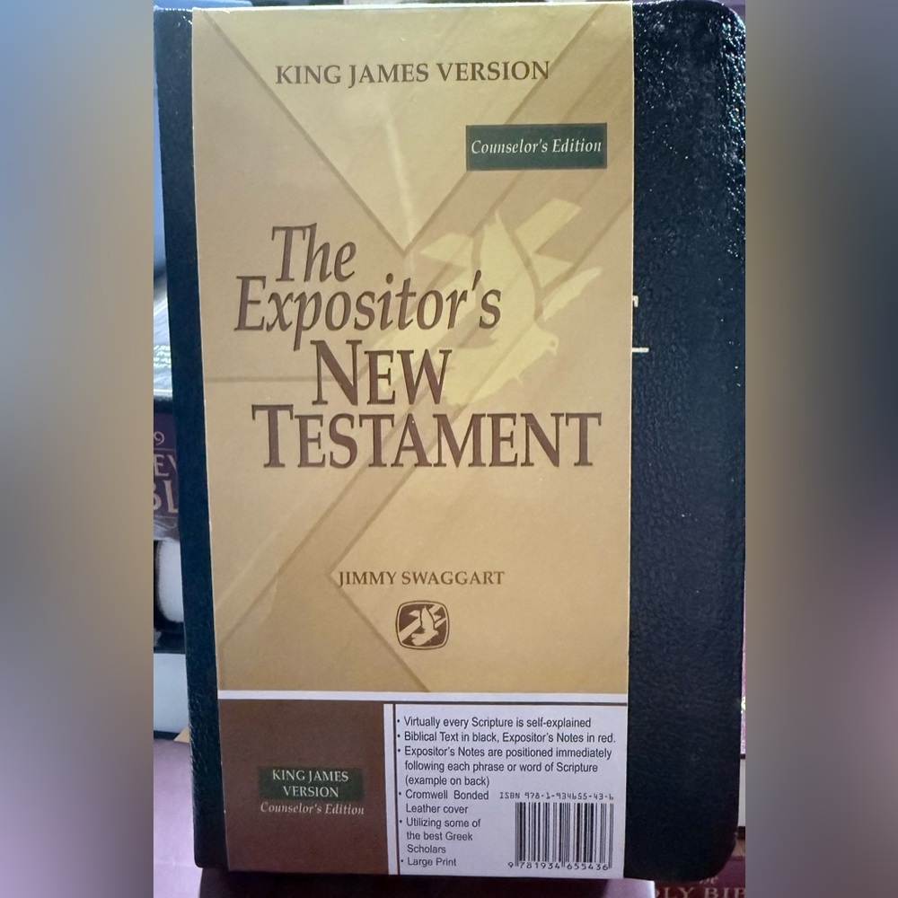 The Expositor's New Testament Counselor's Edition Jimmy Swaggart Bonded Leather